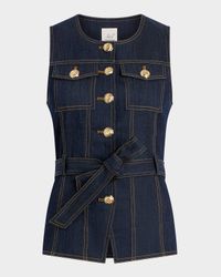 Reenee Belted Denim Vest