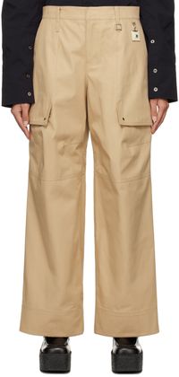 WOOYOUNGMI Beige Paneled Trousers