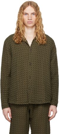 OAS Khaki Waffle Cuba Shirt