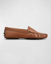 Leather Driver Penny Loafers