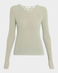 Metallic High-V Knit Top