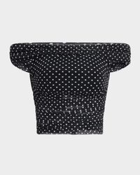 Isadola Folded Off-Shoulder Ruched Top