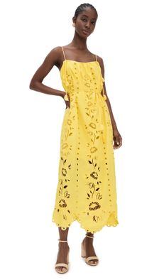 FARM Rio Yellow Richelieu Sleeveless Maxi Dress Yellow XS
