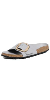 Birkenstock Madrid Big Buckle High Shine Sandals Stone Coin 39