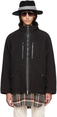 The Letters Black Zip Jacket