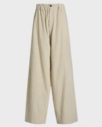 Lidie Cordurouy Wide-Leg Pants