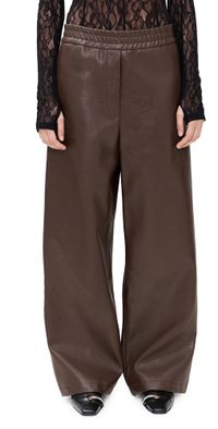 MSGM Leather Elastic Pants Bear 42