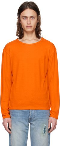 Second/Layer Orange Dias Cortes Long Sleeve T-Shirt