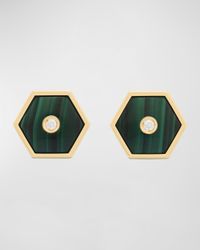 Baia Sommersa Malachite and Diamond Earrings
