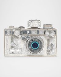 Zoom Camera Crystal Clutch Bag