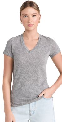 Stateside Triblend V Neck Tee Heather Grey L