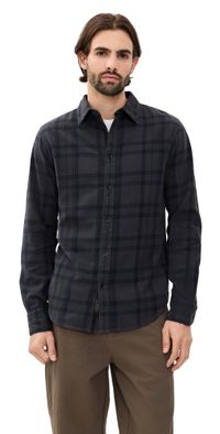 rag & bone Tomlin Overdyed Flannel Shirt Ombre XXL