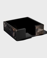 Horn Veneer Small Cocktail Napkin Holder