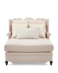 Bella Blush Tufted Back Chaise