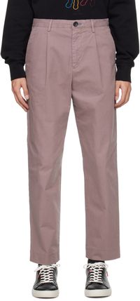 PS by Paul Smith Purple Pleated Trousers
