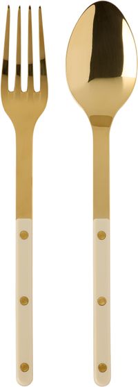 Sabre Gold & Off-White Bistrot Serving Set