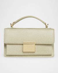 Venezia Small Lizard-Embossed Leather Crossbody Bag