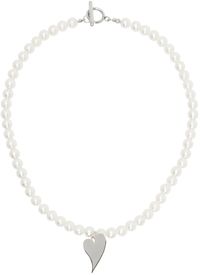 KIMHĒKIM White Faux-Pearl Heart Pendant Necklace