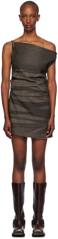 Acne Studios Robe courte Dumella brune
