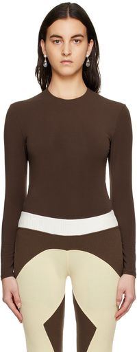 Paris Georgia Brown Backless Bodysuit