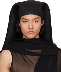 Rick Owens Black Hollywood Wig Hat