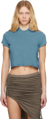 Rick Owens DRKSHDW Blue Hollywood Cropped Small Level T-shirt