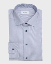 Men's Micro-Stripe Signature Twill Slim-Fit Dress Shirt
