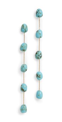Ettika Dripping Turquoise Delicate Drop Earrings Turquoise One Size