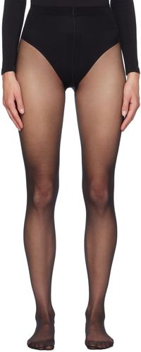 Wolford Collant Individual noir à coutures en relief