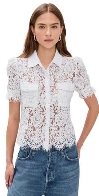 Generation Love Mina Lace Shirt White XL