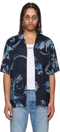 Versace Jeans Couture Blue Outline Barocco Shirt