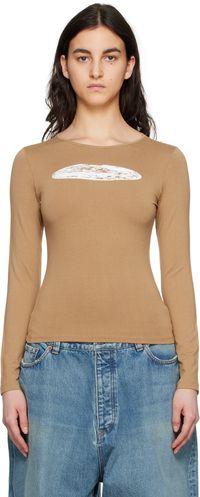 Serapis Beige Thermal Long Sleeve T-Shirt