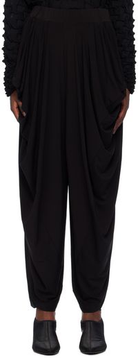 ISSEY MIYAKE Black Drape Lounge Pants