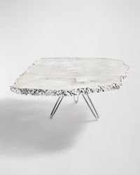 Torta Crystal Cake Stand, Silver
