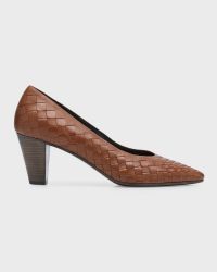 Charlotte Woven Leather Pumps