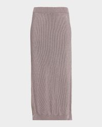 Sparkling Cotton Rib Maxi Skirt