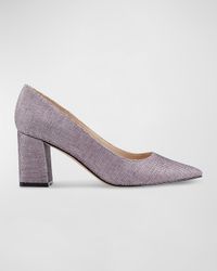 Zala16 Fabric Block-Heel Pumps