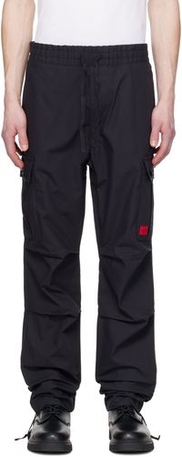 Hugo Pantalon cargo noir à coupe classique
