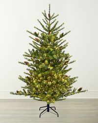 Deluxe Village Mix Pine 6' Pre-Lit Christmas Tree