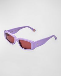 Concept 2 Purple Acetate Cat-Eye Sunglasses