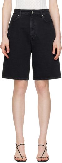 Loulou de Saison Black Isu Denim Shorts