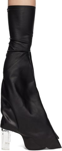 Rick Owens Black Hollywood Taco Kiss Tall Boots