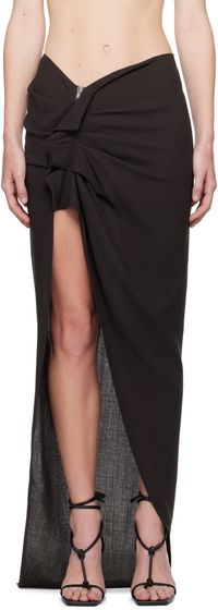 Rick Owens Gray Porterville Edfu Maxi Skirt
