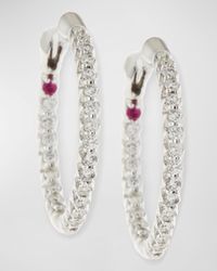XS Pave Diamond Hoop Earrings