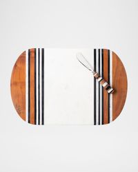 Stonewood Stripe 15" Serving Board with Spreader