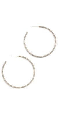 Tory Burch Icon Pavé Hoop Earrings Tory Gold/Crystal One Size