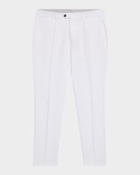 Men's Lyocell Twill Flat-Front Trousers