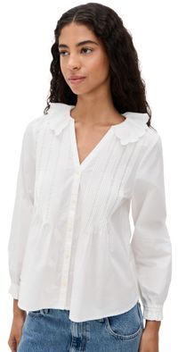 Birds of Paradis Francine Blouse White M