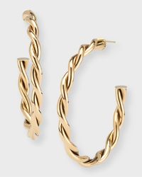 14k Mykonos Twist Hoop Earrings