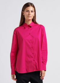Imperial - Chemise asymétrique col classique en coton mélangé - Taille L - Rose
